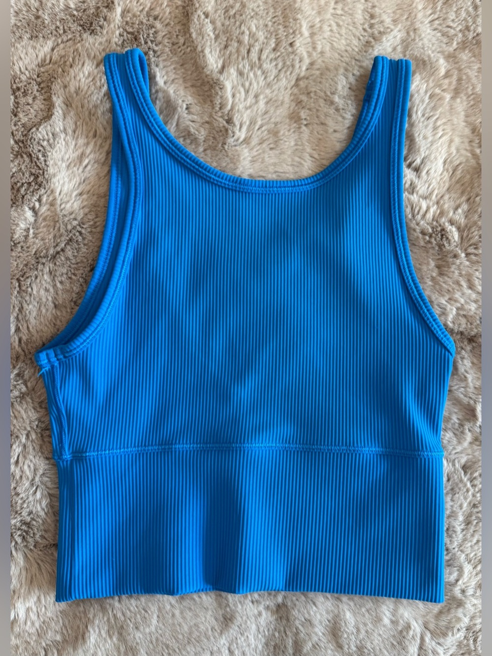 Lululemon Women’s Blue Ribbed Power Pivot Tank - Size 2